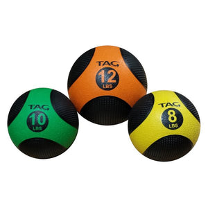 Cardio Pump Set | 15lb & 25lb pair of Rubber Encased Kettlebells | 10lb Rubber Medicine Ball | Deluxe Yoga Mat