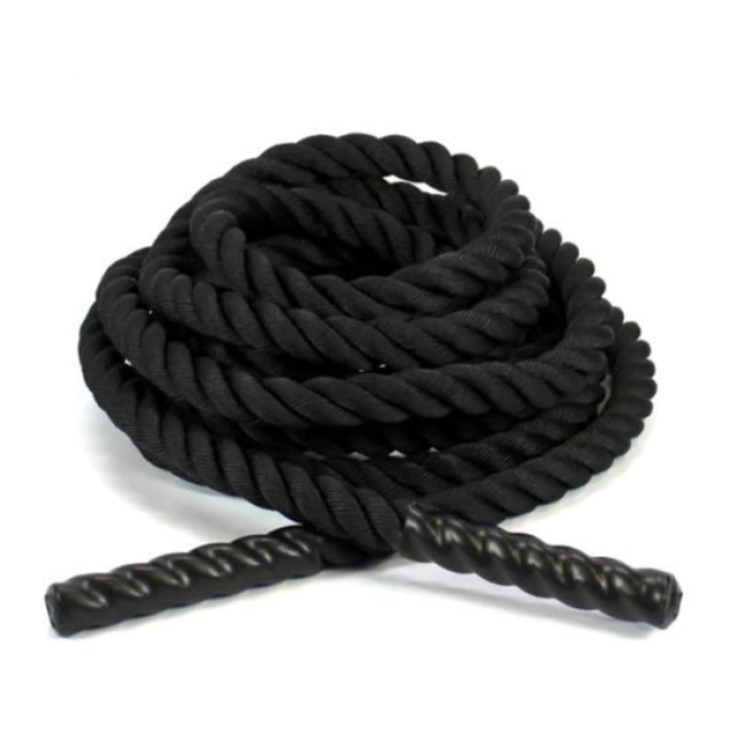TAG Black PolyDacron Battle Ropes with Heat Shrink Grips