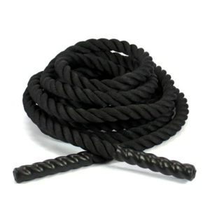 Black PolyDacron Battle Rope | 10lb & 20lb pair of Rubber HEX Dumbbells | 15 & 25lb Rubber Encased Kettlebells | Deluxe Yoga Mat