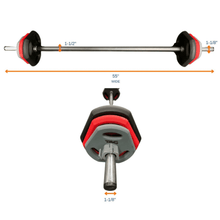 Load image into Gallery viewer, TAG Cardio Pump Set for 1 User (Pair of 10, 5, 2.5 Plate + Bar &amp; Quick Clamps)