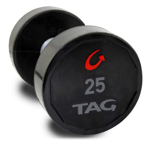 TAG Premium Ultrathane (Round) Dumbbells with Straight Handles Complete Set