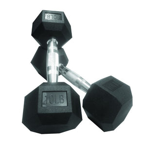 TAG Urethane Encased HEX Dumbbells with Contoured Handles Complete Set