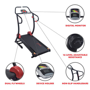 Sunny Health & Fitness Magnetic Training Treadmill